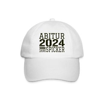 abitur Abi - Baseballkappe - Weiß/Weiß - Vorne