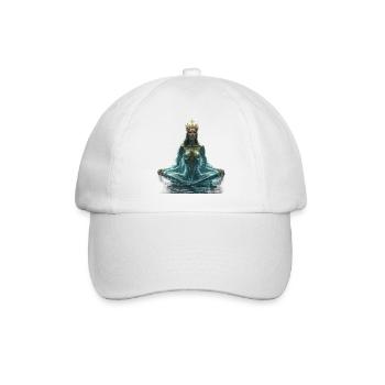 Mystical Queen in Lotus Position - Baseballkappe - Weiß/Weiß - Vorne