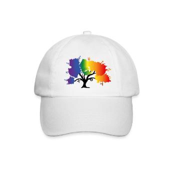 LGBTQIA+ Baum - Baseballkappe - Weiß/Weiß - Vorne