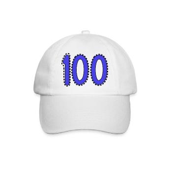 100. 100 JAHRE. 100-JÄHRIGES JUBILÄUM. GEBURTSTAG 100 - Baseballkappe - Weiß/Weiß - Vorne