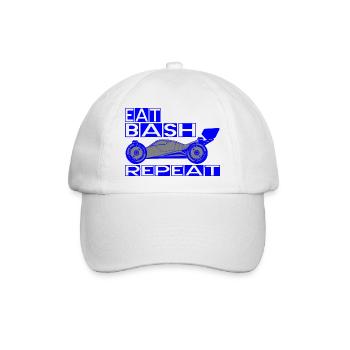 eat bash repeat blue - Baseballkappe - Weiß/Weiß - Vorne