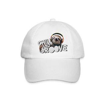 Chillen und Grooven - Baseballkappe - Weiß/Weiß - Vorne