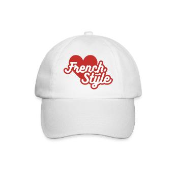 Der französische Stil - Baseballkappe - Weiß/Weiß - Vorne