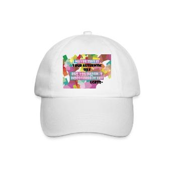 Wer bin ich? LGBTQ+? - Baseballkappe - Weiß/Weiß - Vorne