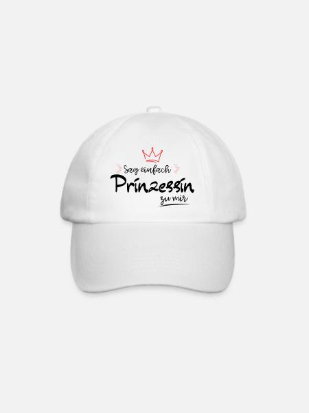 Sag einfach Prinzessin zu mir - Baseballkappe - Weiß/Weiß