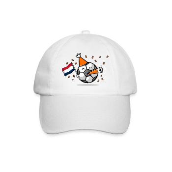 Holland Fußballfan - Baseballkappe - Weiß/Weiß - Vorne
