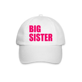 Big sister - Baseballkappe - Weiß/Weiß - Vorne