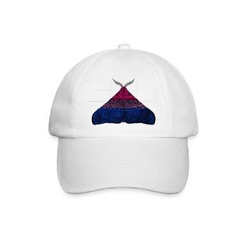 Bisexuell pride Motte Motiv A - Baseballkappe - Weiß/Weiß - Vorne