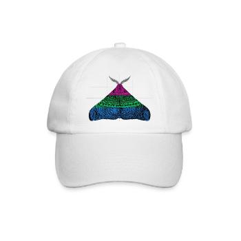 Polysexuell pride Motte Motiv A - Baseballkappe - Weiß/Weiß - Vorne