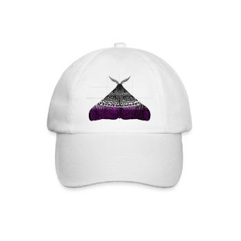 Asexual pride Motte Motiv A - Baseballkappe - Weiß/Weiß - Vorne