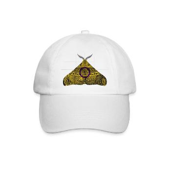 Intergeschlechtlich pride Motte Motiv A - Baseballkappe - Weiß/Weiß - Vorne