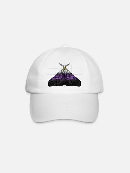 Nicht binär pride Motte Motiv A - Baseballkappe - Weiß/Weiß