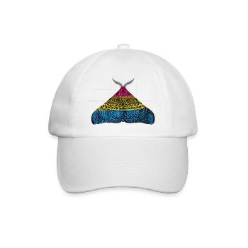 Pansexuell pride Motte Motiv A - Baseballkappe - Weiß/Weiß - Vorne