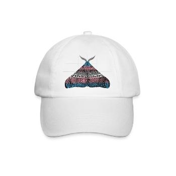 Transgender pride Motte Motiv A - Baseballkappe - Weiß/Weiß - Vorne