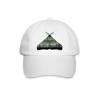 Agender pride Motte - Baseballkappe - Weiß/Weiß - Vorne