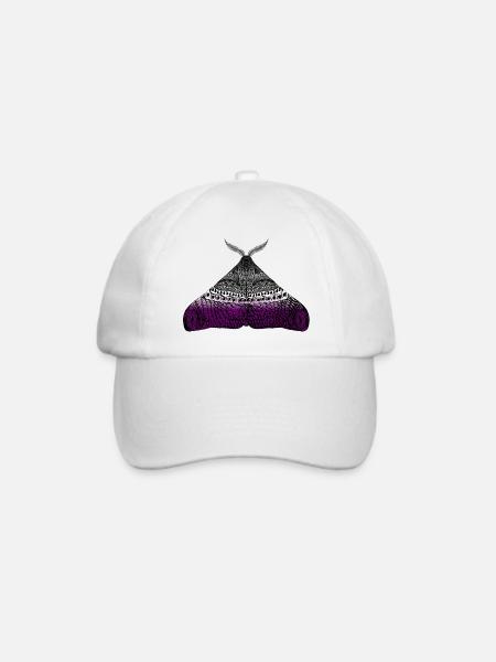 Asexual pride Motte - Baseballkappe - Weiß/Weiß