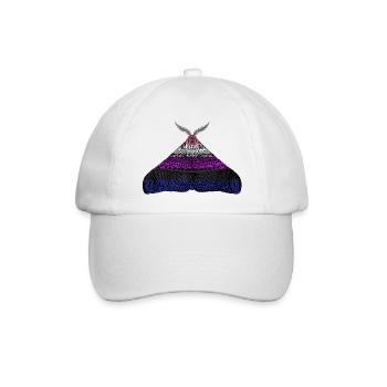 Genderfluid pride Motte - Baseballkappe - Weiß/Weiß - Vorne