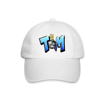 Graffiti Name TOM Druckbar auf allem! - Baseballkappe - Weiß/Weiß - Vorne