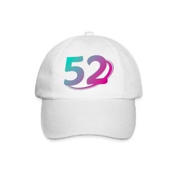 Nummer 52 mehrfarbig - Baseballkappe - Weiß/Weiß - Vorne