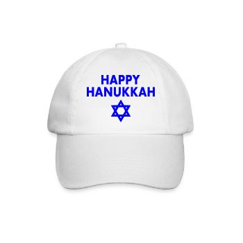 HAPPY HANUKKAH - Baseballkappe - Weiß/Weiß - Vorne