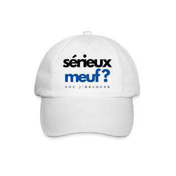 Ernsthaftes Mädchen? nein, ich mache Witze - Baseballkappe - Weiß/Weiß - Vorne