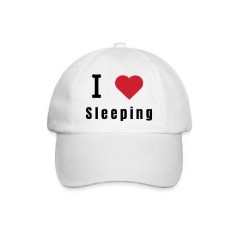 I love sleeping - Baseballkappe - Weiß/Weiß - Vorne
