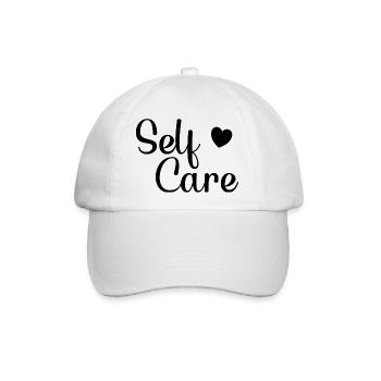 self care Selbstliebe Selbstfürsorge einzigartig - Baseballkappe - Weiß/Weiß - Vorne