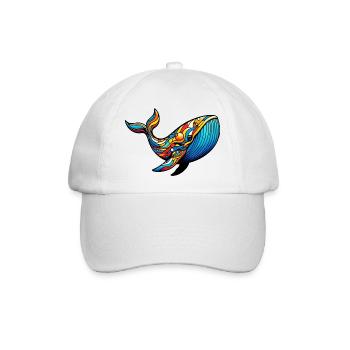 Wal - Baseballkappe - Weiß/Weiß - Vorne
