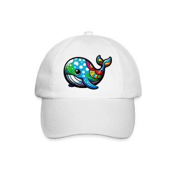 Wal - Baseballkappe - Weiß/Weiß - Vorne