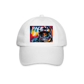 Spaceman b4 600DPI - Baseballkappe - Weiß/Weiß - Vorne