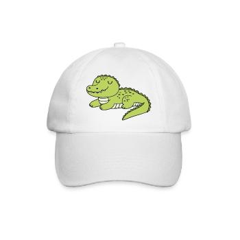 Krokodil - Baseballkappe - Weiß/Weiß - Vorne