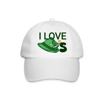 Ich liebe Hüte - Baseballkappe - Weiß/Weiß - Vorne