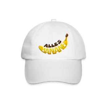 Alles Banane - Baseballkappe - Weiß/Weiß - Vorne