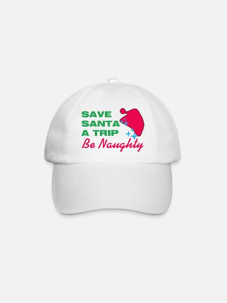 Save Santa A Trip - Baseballkappe - Weiß/Weiß