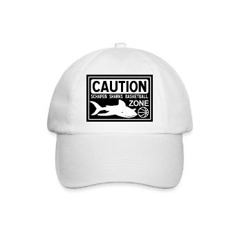 CAUTION SHARKS black - Baseballkappe - Weiß/Weiß - Vorne