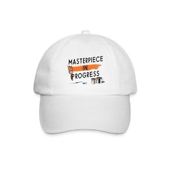 Masterpiece in Progress - Baseballkappe - Weiß/Weiß - Vorne