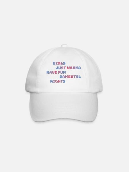 Girl just wanna have fundamental Rights - Baseballkappe - Weiß/Weiß