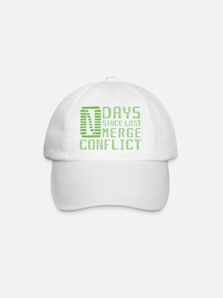 Merge Conflict Software Developer Entwickler Geek - Baseballkappe - Weiß/Weiß