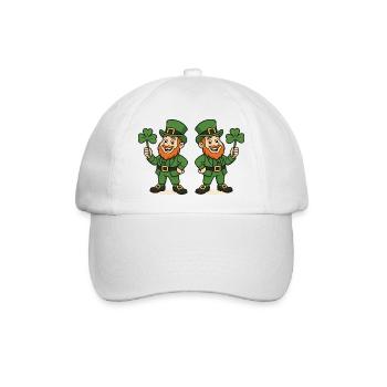 leprechaun kleeblatt 2 - Baseballkappe - Weiß/Weiß - Vorne