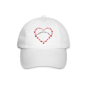 Happy Mothersday - Muttertag glücklich - Baseballkappe - Weiß/Weiß - Vorne