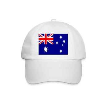Flagge Australiens – Symbol des Stolzes und der nationalen Einheit - Baseballkappe - Weiß/Weiß - Vorne