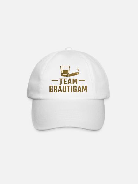 Bräutigam Team Gold Glanz - Baseballkappe - Weiß/Weiß