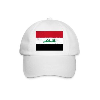 Flagge des Irak - Baseballkappe - Weiß/Weiß - Vorne
