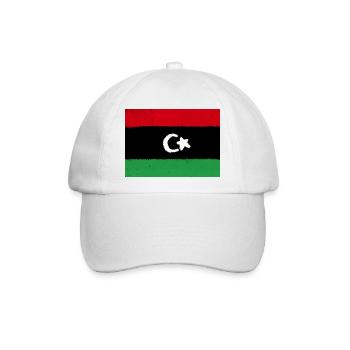 Flagge von Libyen - Baseballkappe - Weiß/Weiß - Vorne