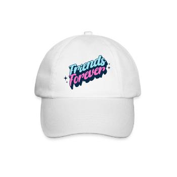 Friends Forever Retro Neon Script - Baseballkappe - Weiß/Weiß - Vorne