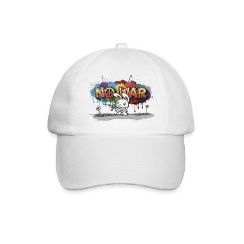 Kein Krieg - Baseballkappe - Weiß/Weiß - Vorne