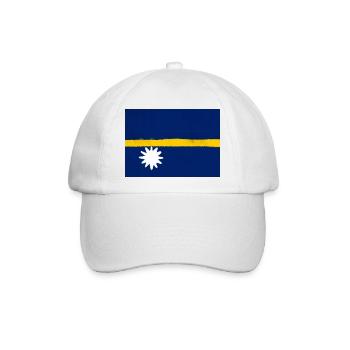 Flagge von Nauru - Baseballkappe - Weiß/Weiß - Vorne