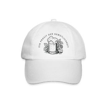 Ein Prosit der Gemütlichkeit - Baseballkappe - Weiß/Weiß - Vorne