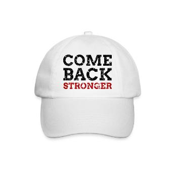 Come Back Stronger - Baseballkappe - Weiß/Weiß - Vorne