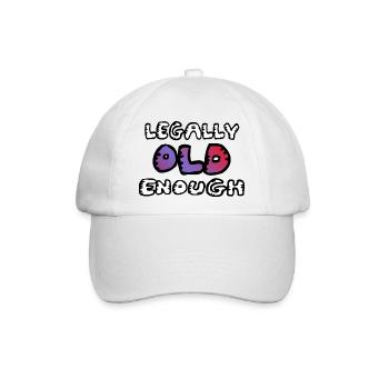 Legally old enough - Baseballkappe - Weiß/Weiß - Vorne